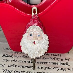 Vintage?? Spaghetti Beard Santa Face Wall/Stocking Hook!